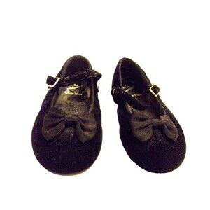 Stride Rite Mary Janes  Black Velvet Sz. 4 1/2 Toddler Shoes
